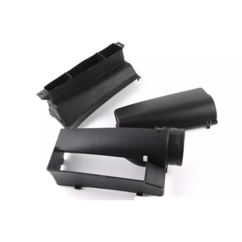 ชุดท่ออากาศเข้ารถยนต์สีดำ 3 ชิ้น สำหรับรถยนต์ VW Golf Jetta Mk5 Mk6 Audi A3 ชุดครอบท่อไกด์อากาศเข้า ชุดประกอบฝาครอบท่อไกด์อากาศเข้า อะไหล่เครื่องยนต์รถยนต์