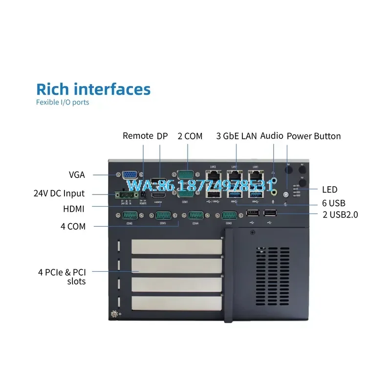 Wmwmnu for Core I5-11400 Vision Industrial Computer 3 Ethernet 4 PCIe PCI Slots 8GB-64GB Memory 128GB-1TB Stock