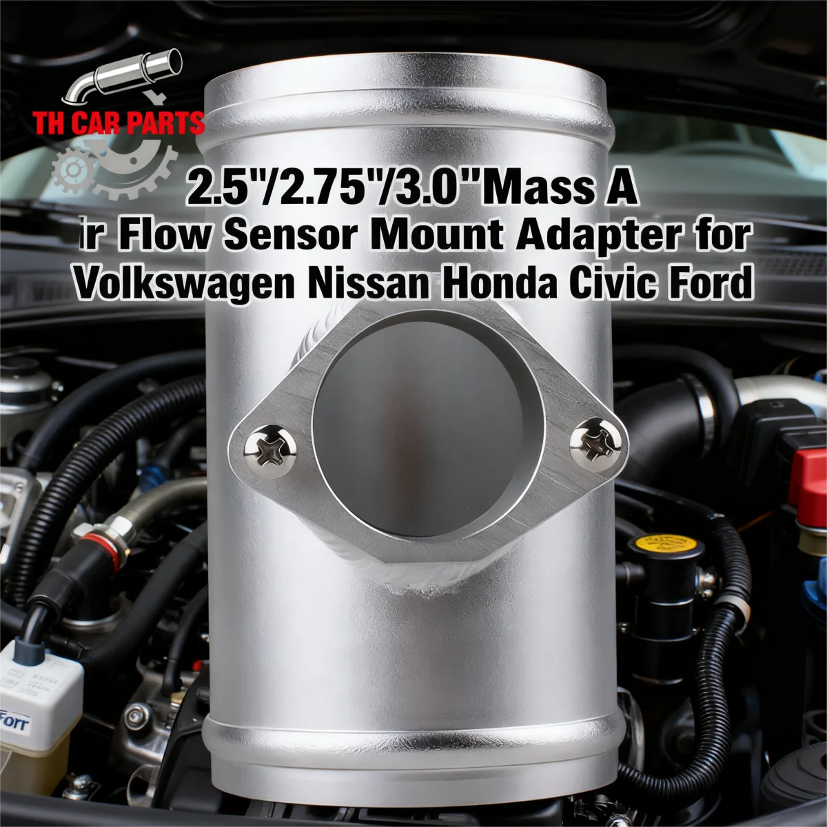 Mass Air Flow Sensor Mount Adapter for Volkswagen Nissan Honda Civic Ford Air Flow Meter Flange Base
