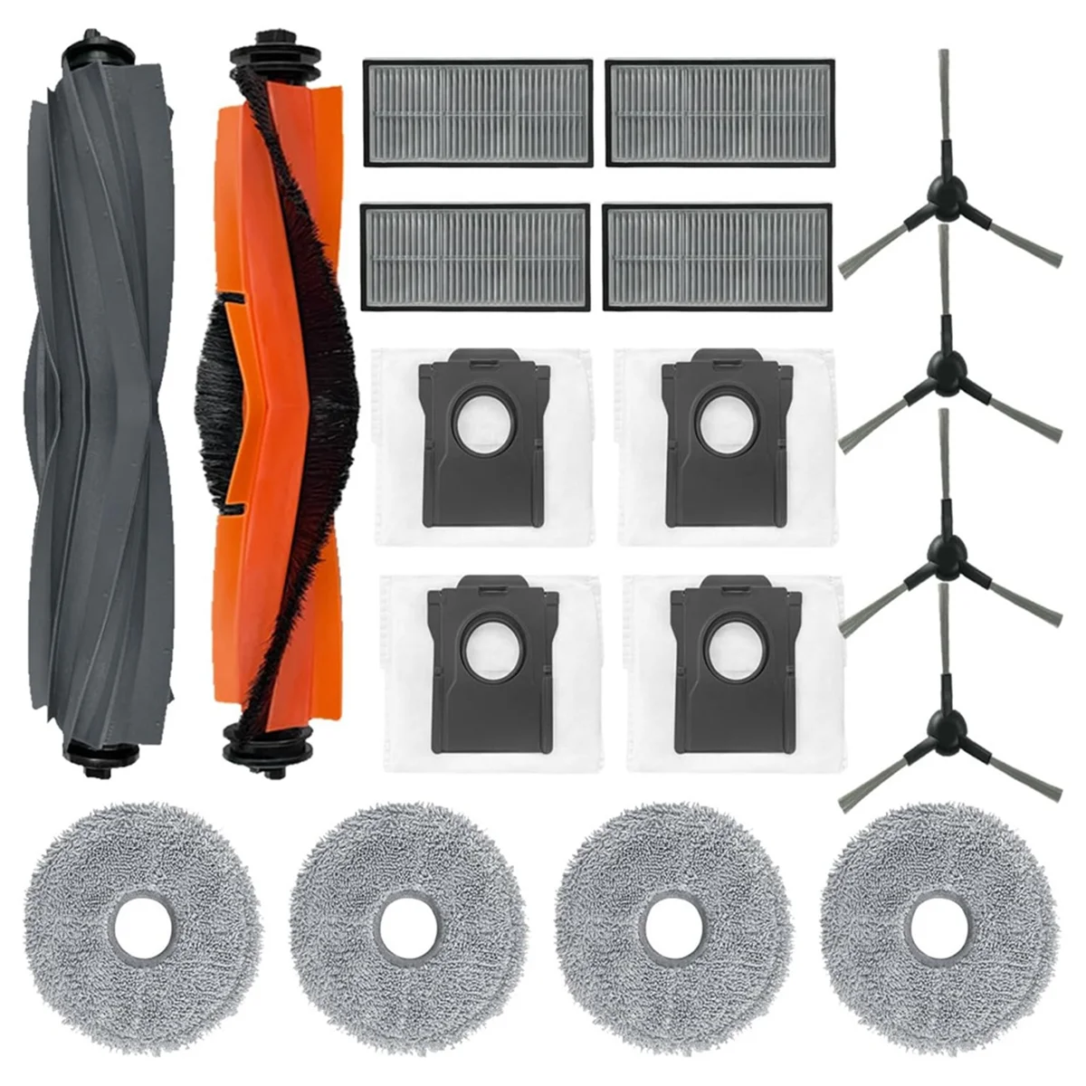 ل Dreame X30 الترا روبوت فراغ وممسحة كومبو الجانب الرئيسي فرشاة فلتر Hepa ممسحة وسادة كيس لجميع الغبار الملحقات أجزاء