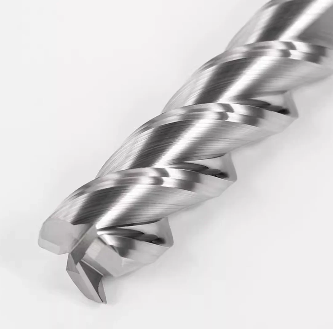 HRC55 CNC Carbide Round Nose Millling Cutter Tungsten 3 Flute Metal Steel Machining Tool Key Face Square Router Bit 6 8 12 Shank