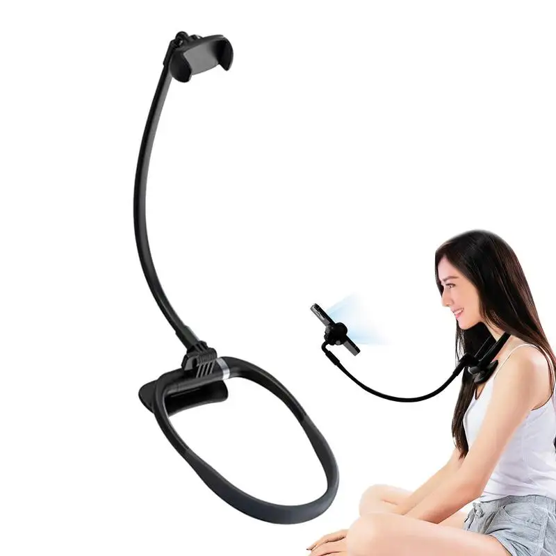 

Lazy Hanging Neck Phone Stand Holder Rotatable Mobile Phone Stand Necklace Bracket Bed 360 Degree Phone Holder For Most Phone