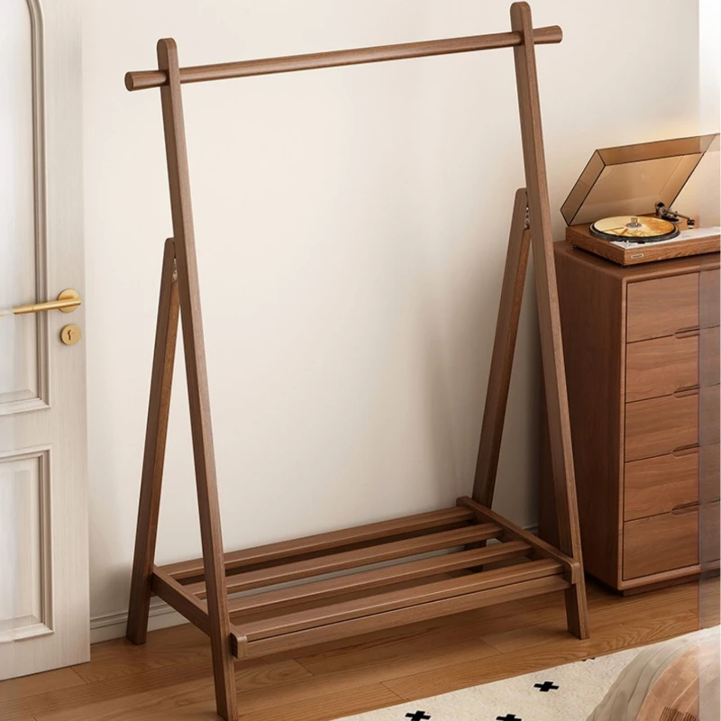 Appendiabiti multifunzionale in legno massello dal pavimento al soffitto per camera da letto, stendibiancheria per uso domestico, portaoggetti per interni