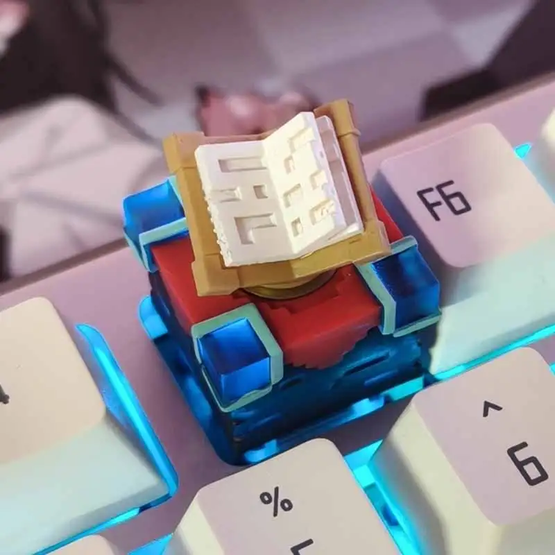 

My World Can Rotating Light-Transmitting Craft Design Mechanical Keyboard Custom Accessories Esc Keycap Toy Resin Material Gifts