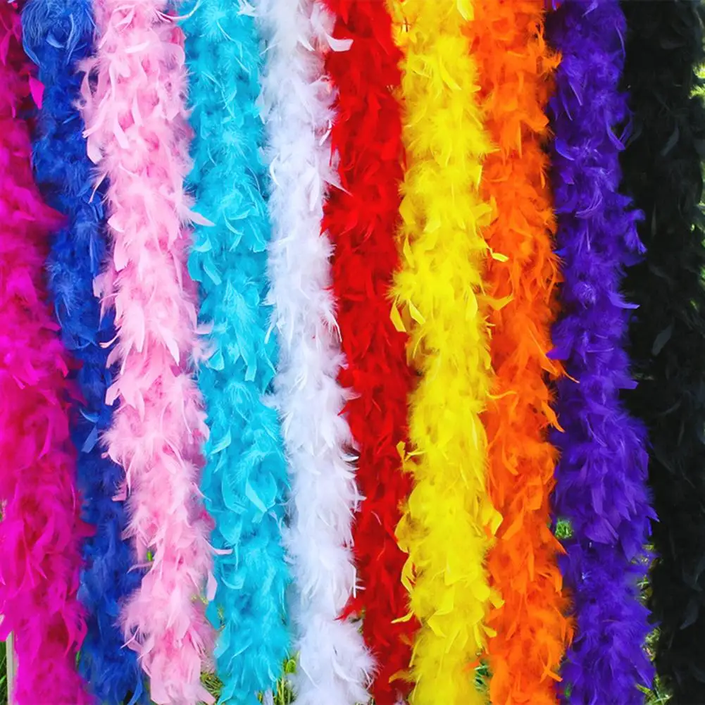 

Party Scarf Pink Feather Scarf Sparkling Sequin Feather Scarf for Adult Parties Stage Performances 2 Meters Long Fluffy