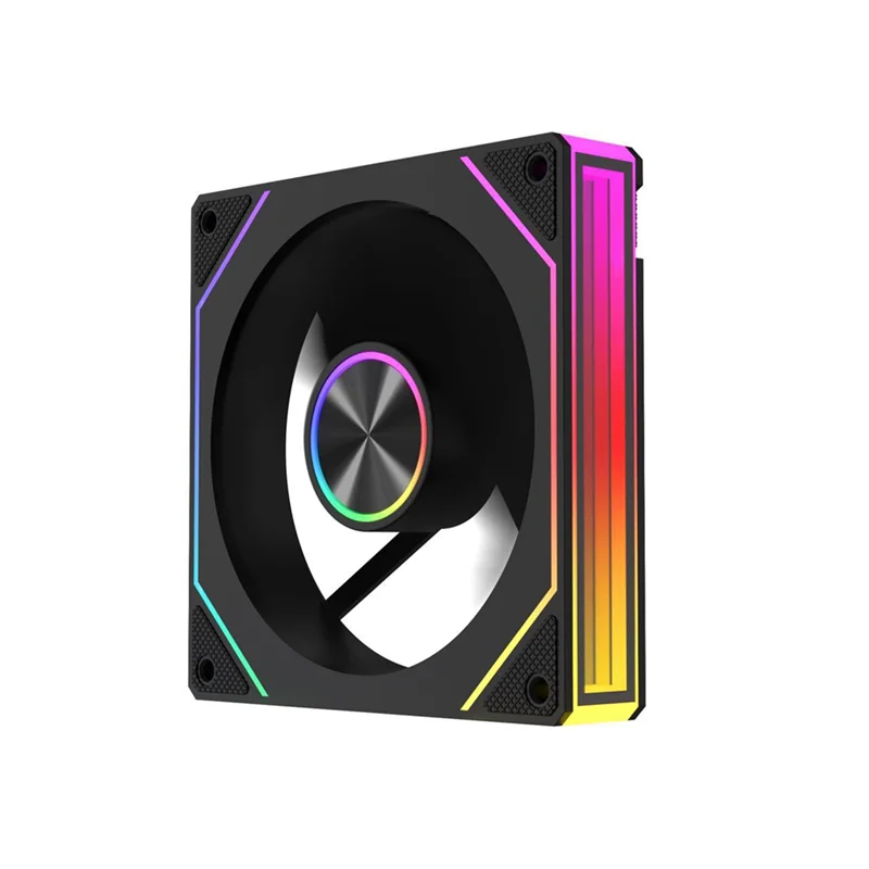 

Стильное и бесшумное охлаждение 9 PRO Вентилятор для корпуса компьютера 12 см ARGB 4-контактный ШИМ 12 В Большой объем воздуха 63CFM/800- 1600 об/мин