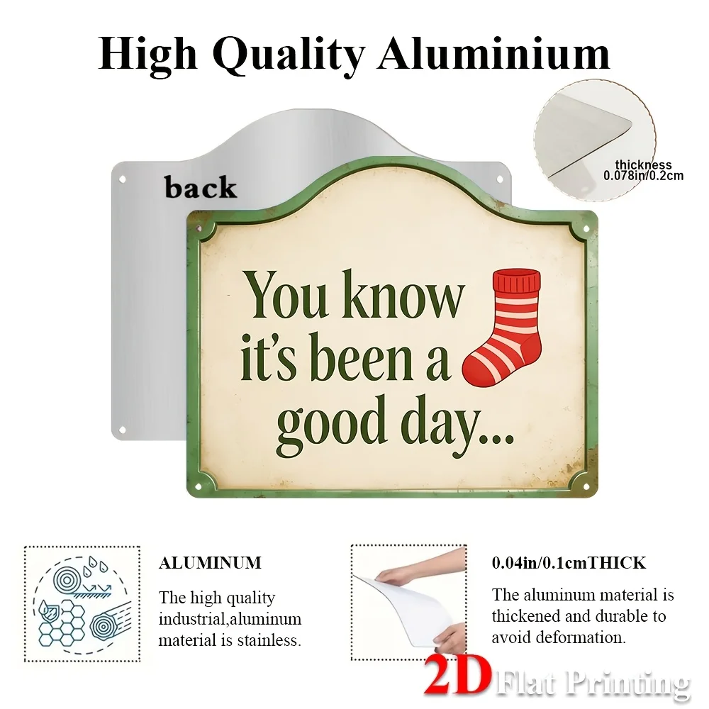 1pc, 2D Flat, Signs Metal Sheet Painting 