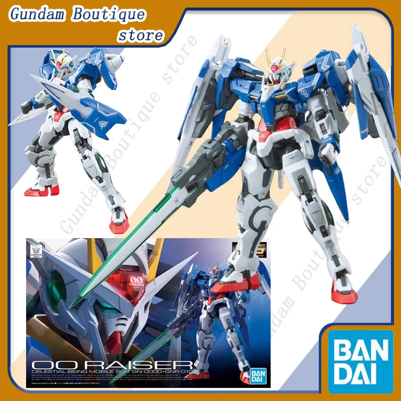 Bandai Genuine 00 RAISER RG Gundam Anime Action Figure Robot Periphery Collectible Assembly Model Toys Ornaments Gift Children