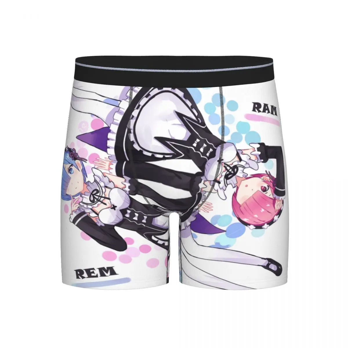 Ram And Rem Re Zero Subaru Natsuki Anime Underpants Breathbale Panties Anime Male Underwear Print Shorts Boxer Briefs