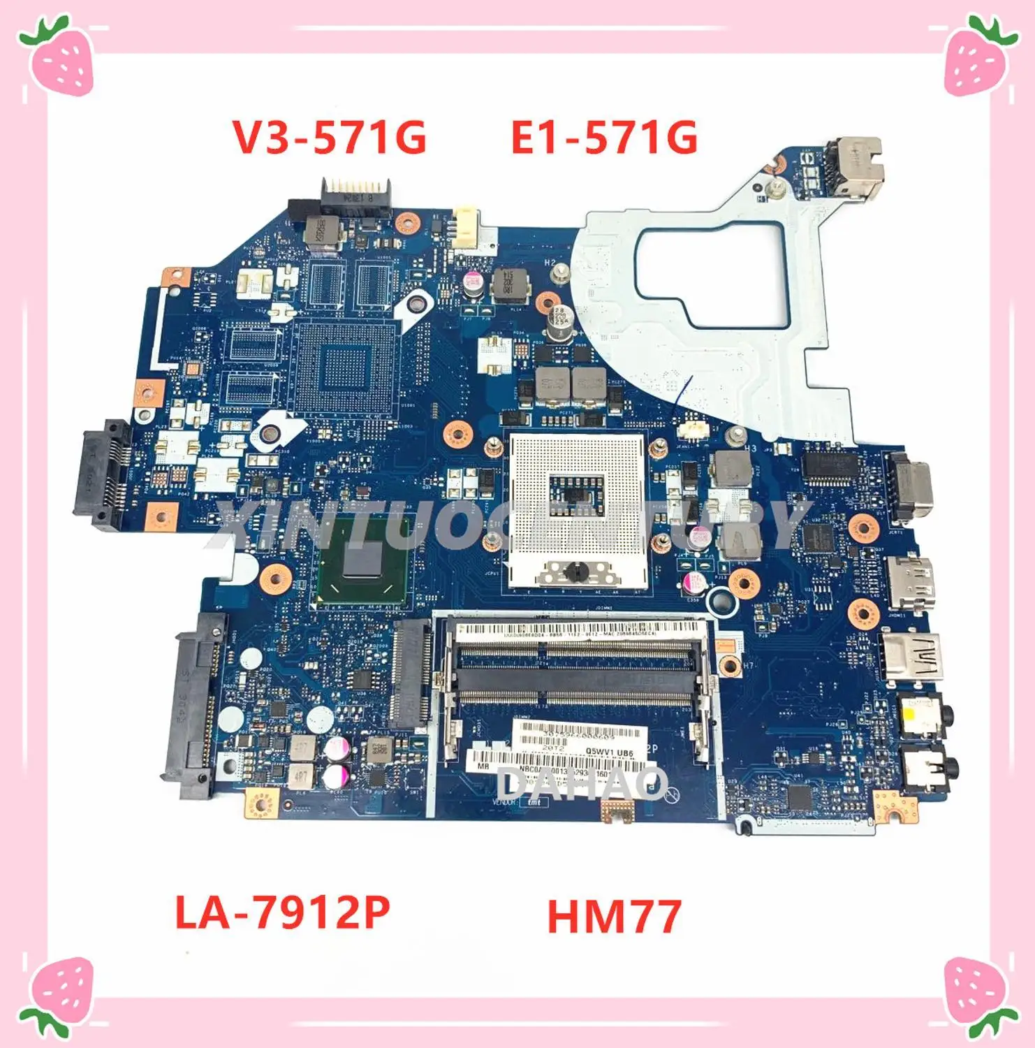 Placa base para portátil Acer aspire E1-531, E1-571G, V3-571G, Q5WV1, V3-571 con SLJ8C, HM77, DDR3, compatible con i3/i5/i7, prueba 100%