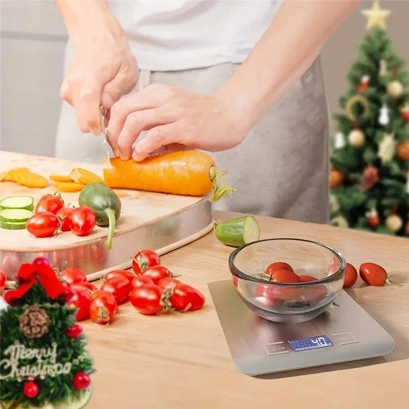 5kg/10kg 1g Portable Kitchen Scale Coffee Electronic Scale Stainless Steel Surface LCD Backlit Kitchen Food Scales Weighing Tool