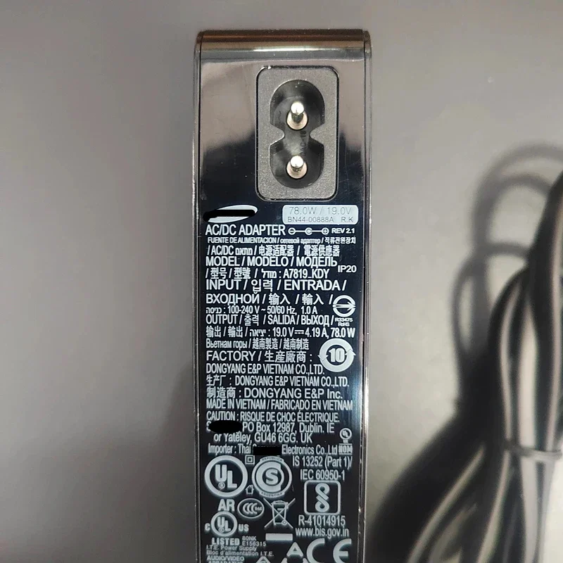 BN44-00888A Adattatore CA/CC 78W 19V 4.19A A7819-KDY per S28AG702NI S28AG700 C34F791WQU C34F791W LC27FG70F Alimentatore display