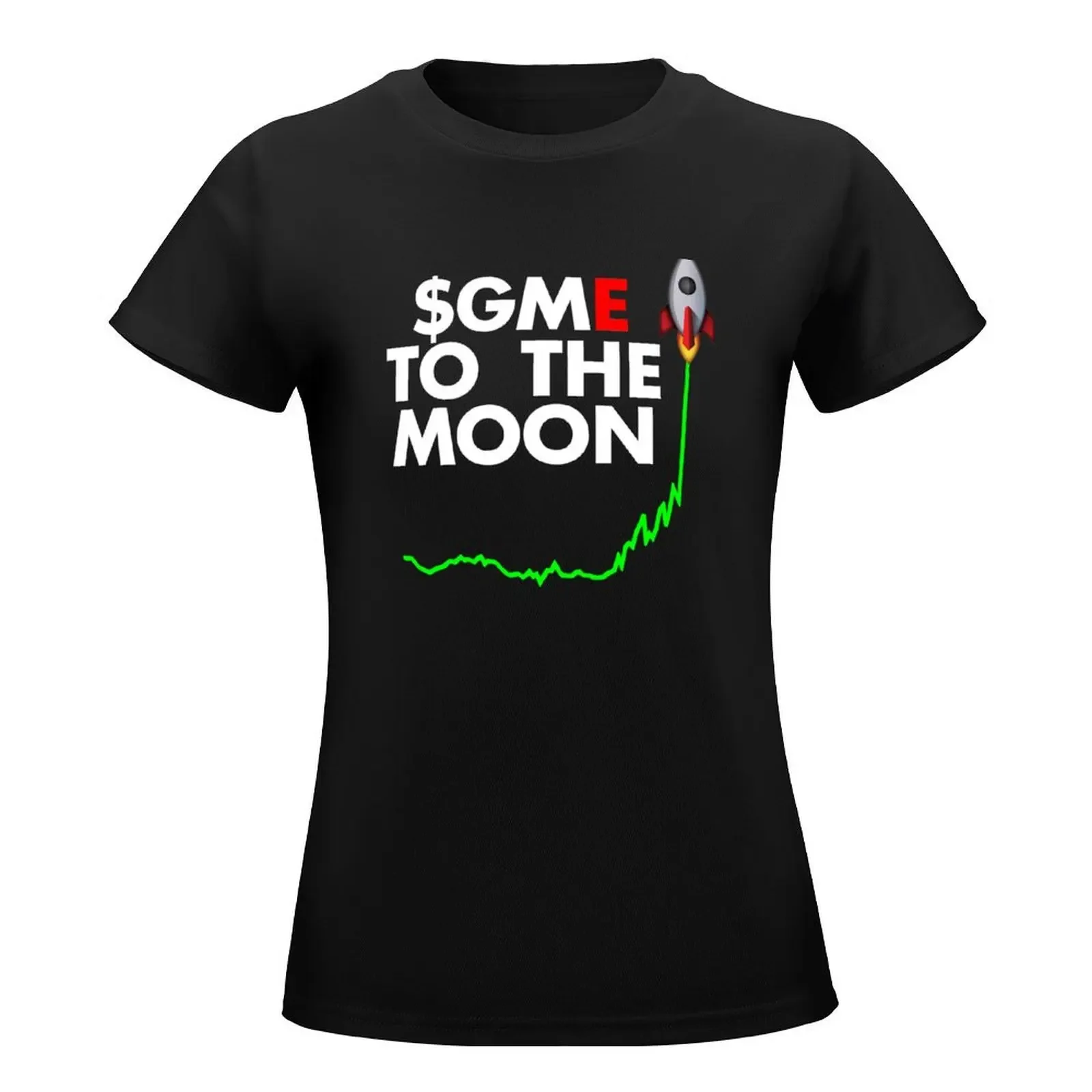 GameStop Stock $GME to the moon T-Shirt summer tops anime clothes tees graphics t-shirt dress for Women long