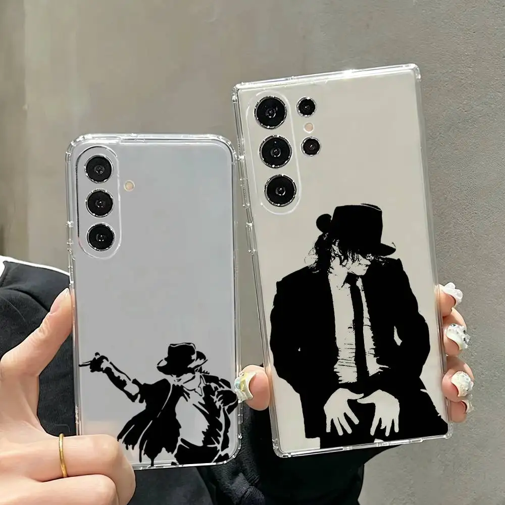 Michael Jackson  Phone Case For Samsung S25,S24,S21,S22,S23,S30,Ultra,S20,Plus,Fe Transparent