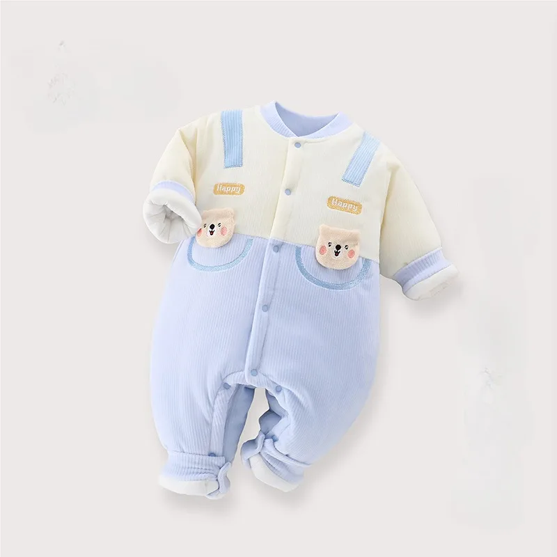 Autumn Winter Newborn Baby Clothes Infant Girls Jumpsuit for Boys Soft Flannel Bebe Romper Baby Clothes 0-18 Month