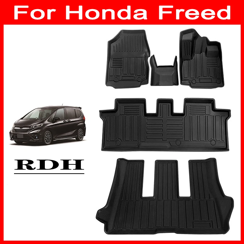 

TPE Floor Mats for Honda Freed Right Rudder Four Seasons Waterproof 3D Car Floor Liner Trunk Mats