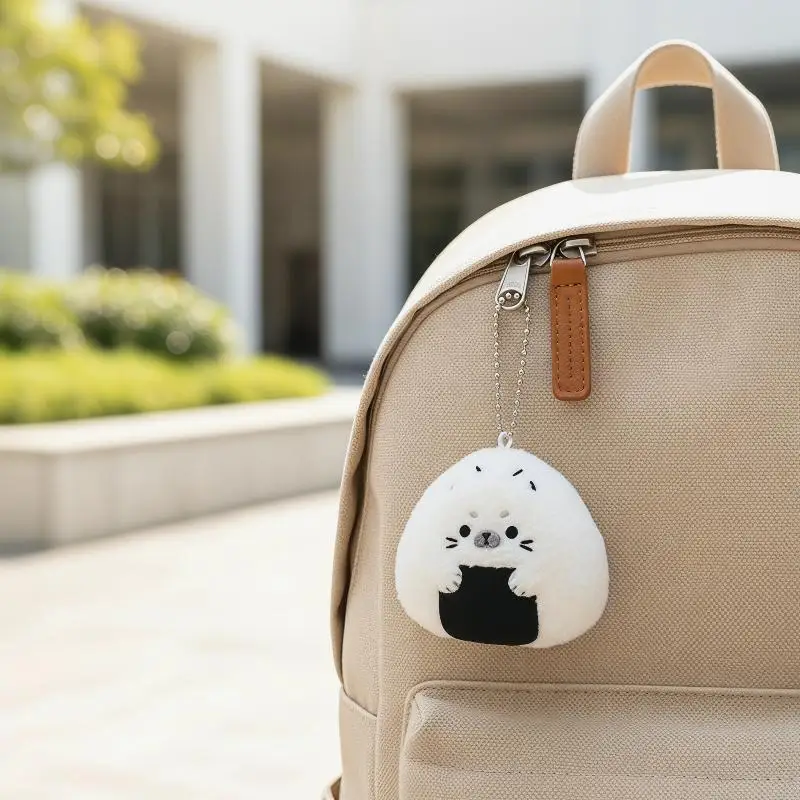 Kawaii Rice And Vegetable Seal Plush Keychain Cute Sushi Seal Stuffed Animal Bag Charm Soft Penguin Pendant Keyrings Girls Gifts view 3