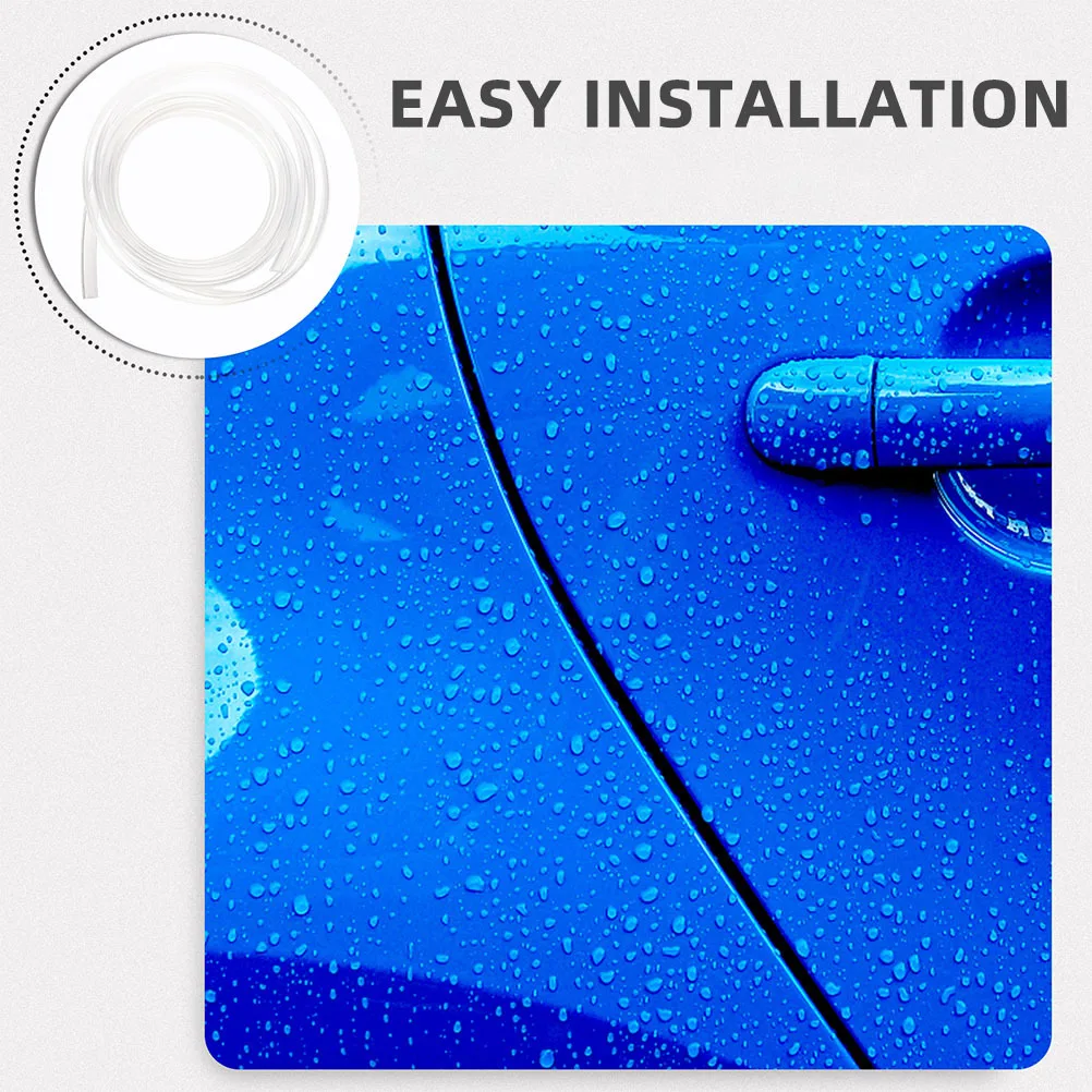 باب السيارة حافة حماة الحرس واضح الفينيل أنابيب مقاوم للماء ختم عازل للصوت 5 متر واقي للحواف للسيارات خرطوم خزان الأسماك #5