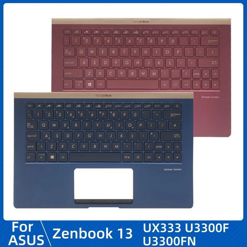 New US Keyboard For ASUS ZenBOOK Deluxe 13 UX333 U3300FN U3300F Laptop Palmrest Upper Case With Backlight Keyboard Replace Cover