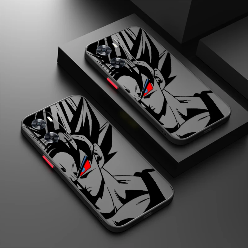 Luxury D-Dragon Ball Goku Frosted Translucent For OPPO X5 X3 A54S A5 A94 A16 A53S A57 A74 A72 A96 A98 A78 5G TPU Phone Case