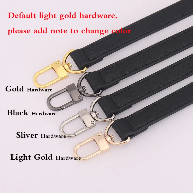 55-99CM Genuine Leather Bag Strap With Silver Gold Black Hardware Shoulder Strap Handbag Strap Customized Handbag Accessories