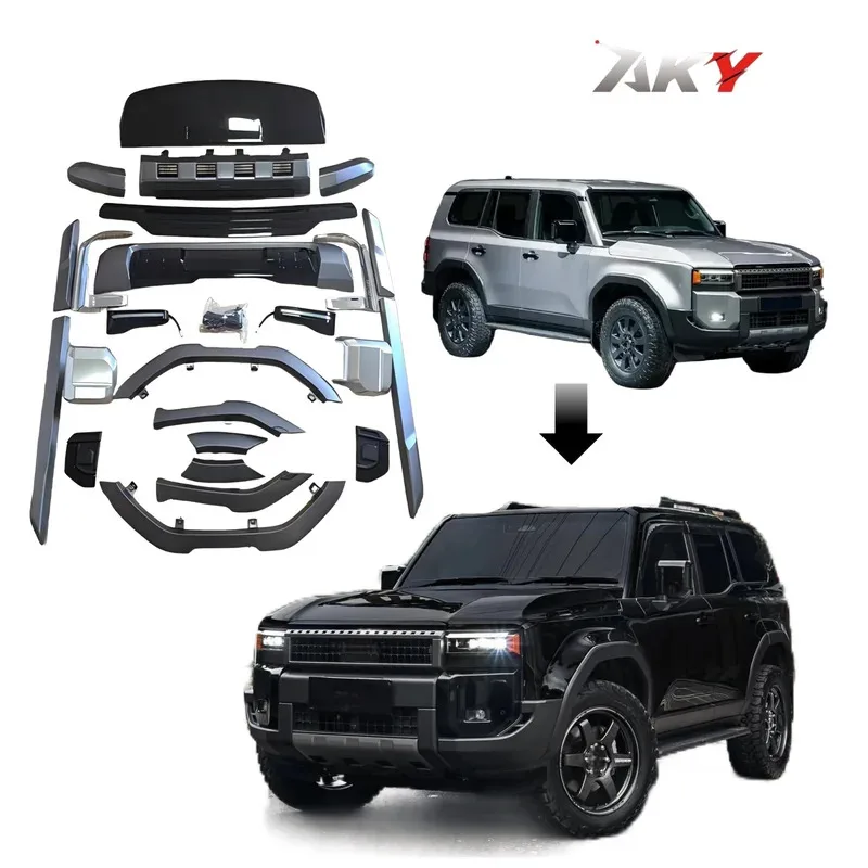 

Modification Factory Wholesale for To-yo-ta Prado 2025 LC250 Upgrade to Mode-ll M Style New Design Front Lips Exhaust Side S
