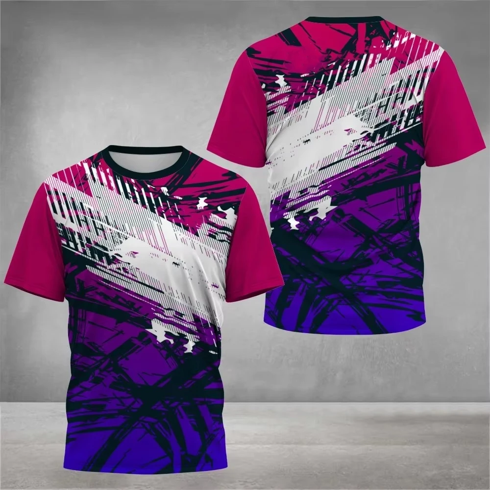 Camiseta para hombre con estampado novedoso, camiseta de tenis de verano, Camiseta deportiva Unisex, ropa transpirable de manga corta con cuello redondo, camisetas de Fitness ﻿