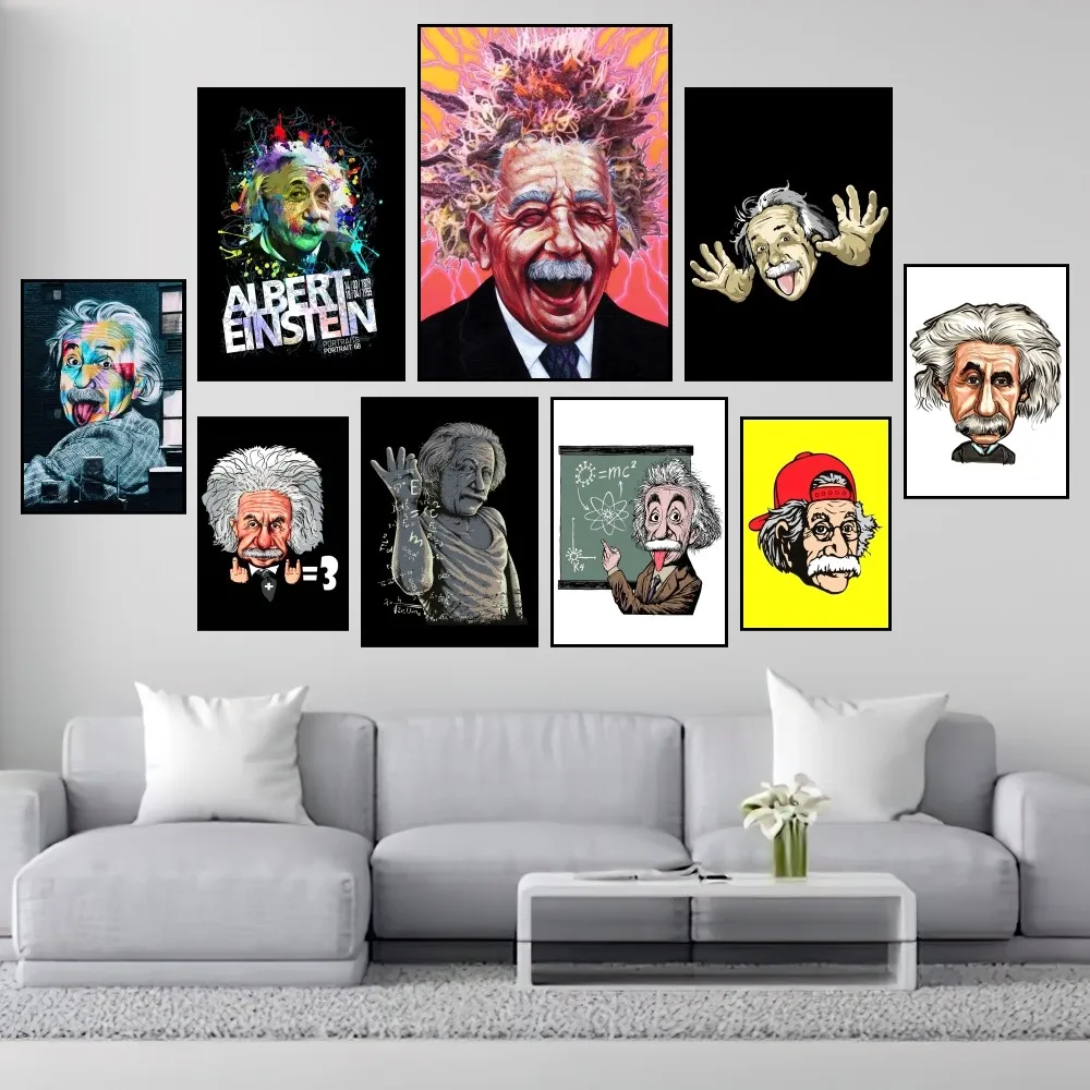 

Funny E-Einstein H-Humorous Poster Prints Wall Painting Bedroom Living Room Decoration Office Home