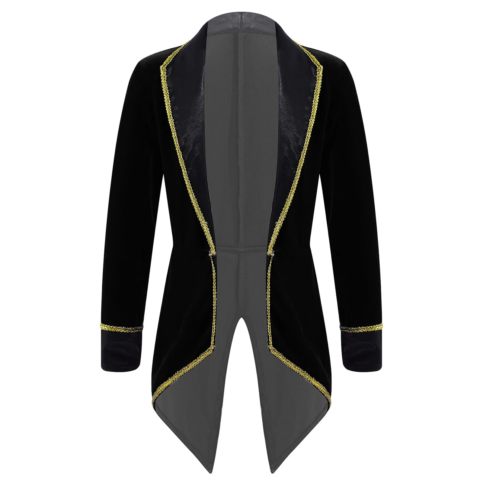 Costume LYus Ringmaster pour enfants, col à revers, manches longues, manteau de smoking, veste, tailleur, fête d'Halloween, cosplay, robe de paupières pour garçons