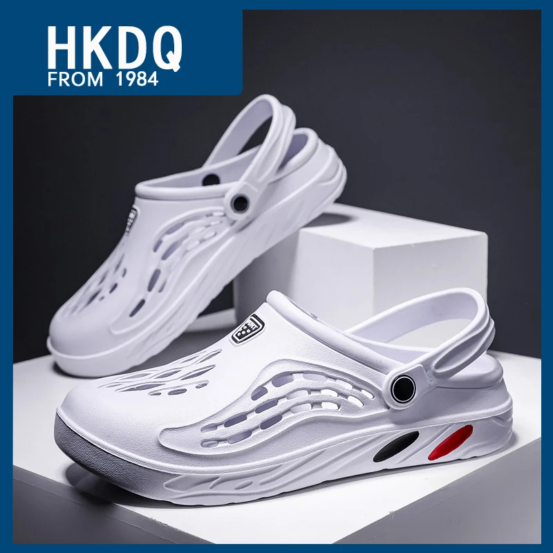 HKDQ Large Size 36-49 Trend Comfortable Summer Sandals For Men Lightweight EVA Mens Casual Clogs Anti-slip Men\'s Beach Slippers