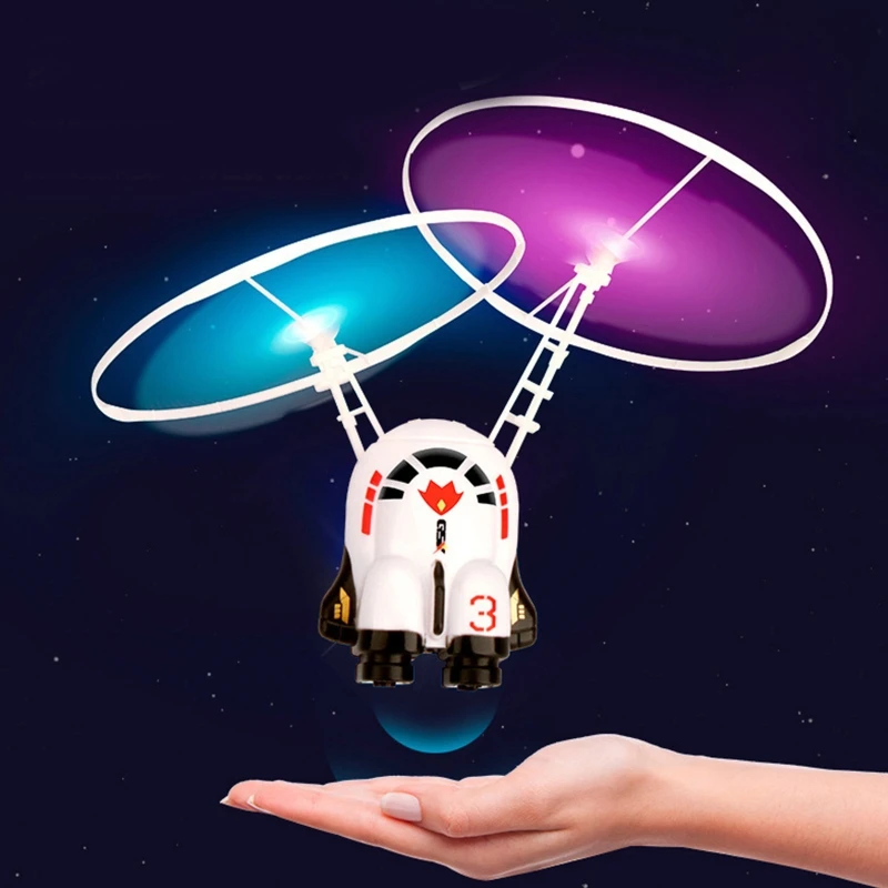 Mini Drone Smart Flyer Propeller Toy Multirotor Luminous Flying Dragonfly Bamboo-cooper Electric Drone Toy Toddler Favor