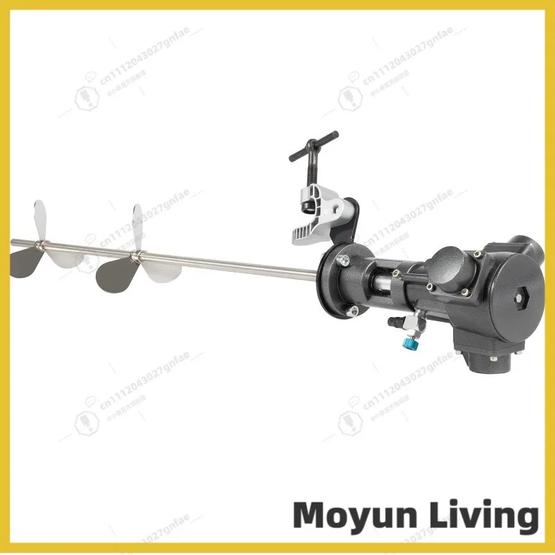 Stainless Steel Pneumatic Mixer 50 Gallon 50-2000RPM Air Powered Mixer for Putty Powder Paint Coating Food Grade Mixing Tank view 3