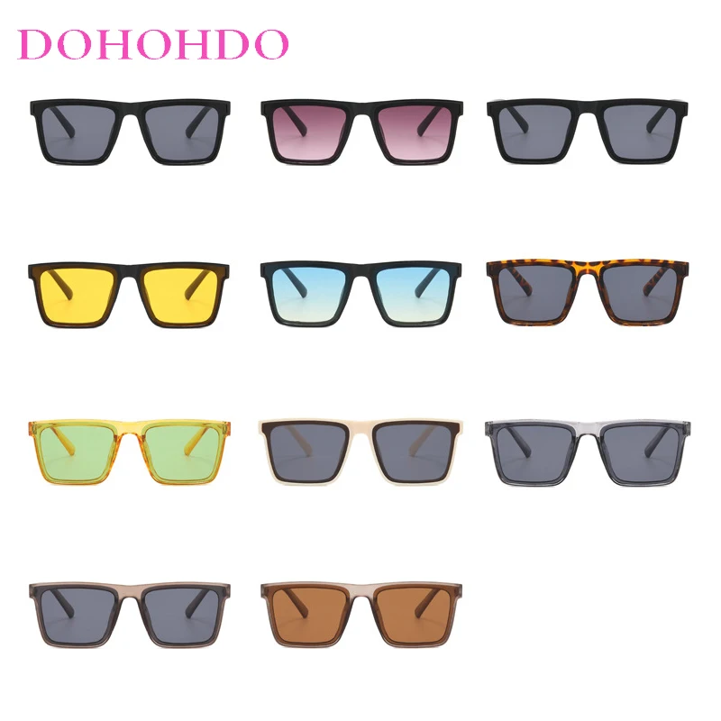 Vintage Small Frame Square Sunglasses Unisex New Trendy Luxury Brand Design Outdoors Driving Fishing Eyewear UV400 Lentes De Sol