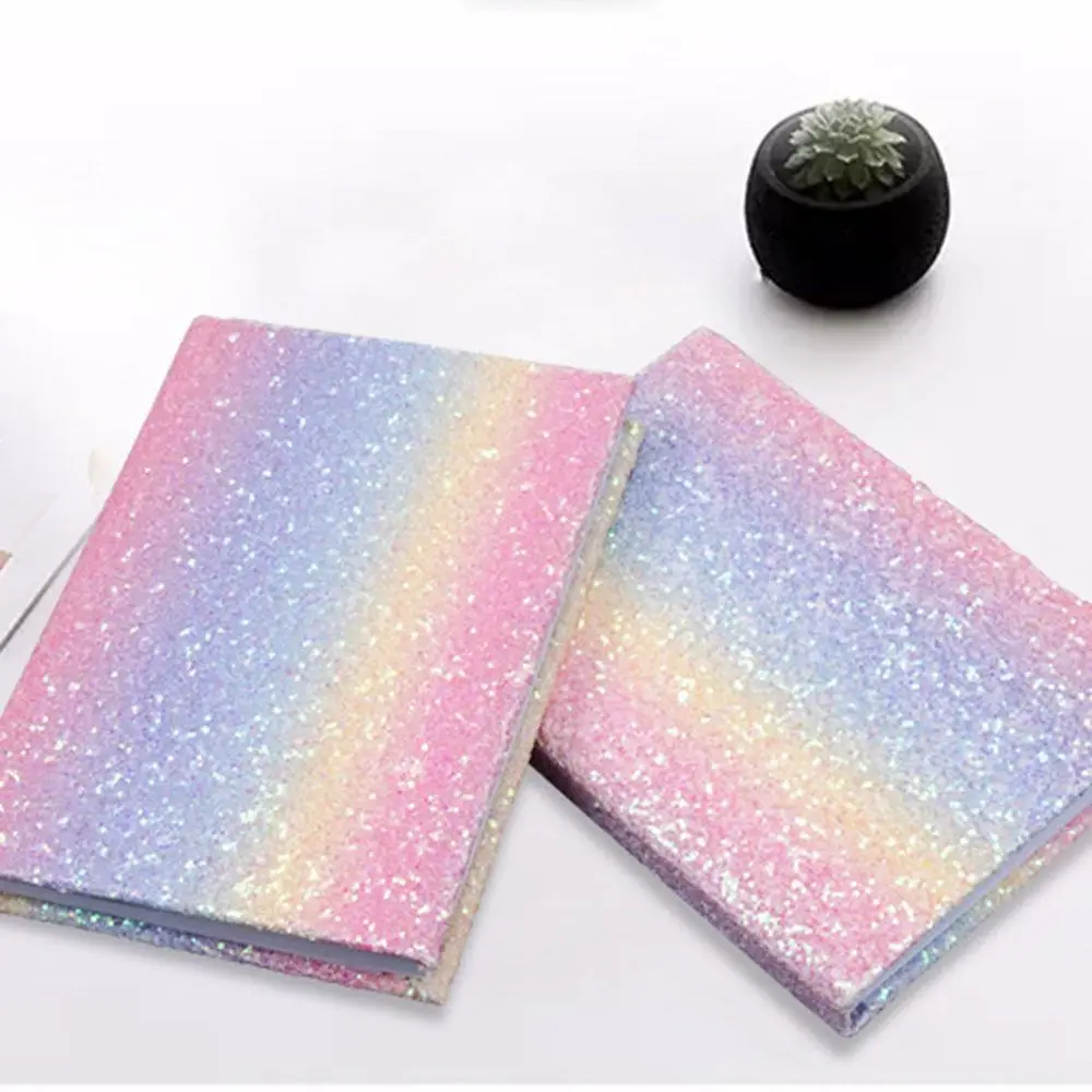 Writing Smoothly Colorful Notebook Diary Sketchbook Horizontal Line Ledger Notebook Rainbow PU Leather Student Notebook