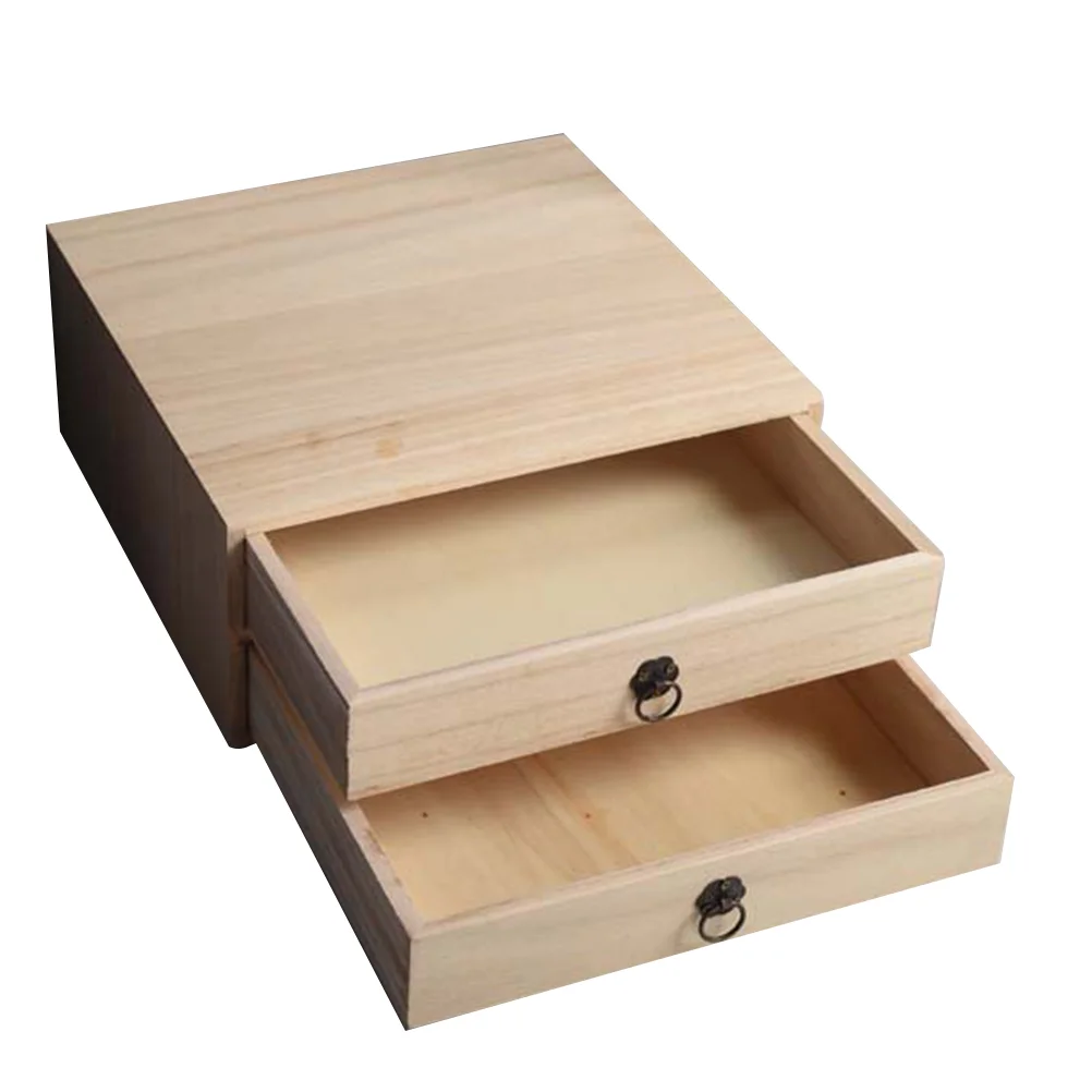 Drawer Sundries Organizer Container Drawer Box Sundries Organizer Container Wooden Type Storage Multi-layer Pull-out Desktop