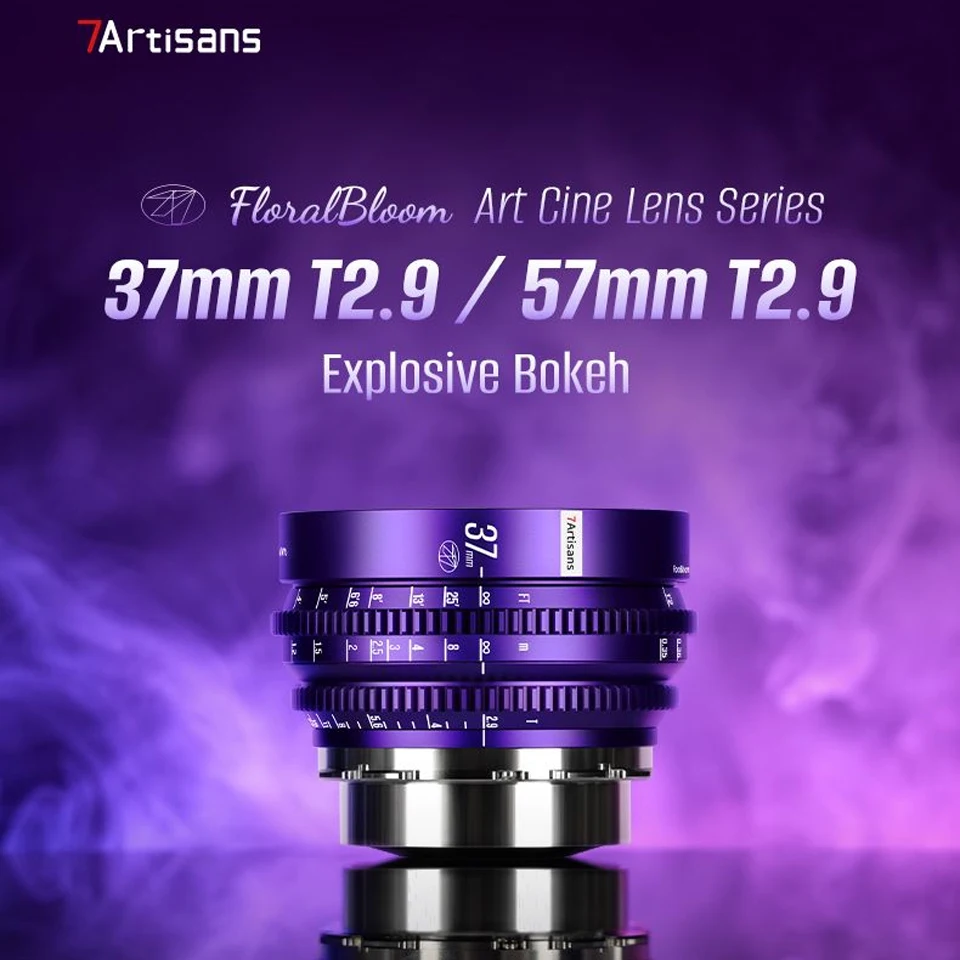 7Artisans Floral Bloom Series 37mm T2.9 Full Frame Manual Focus Art Cine Lens compatible with PL mount