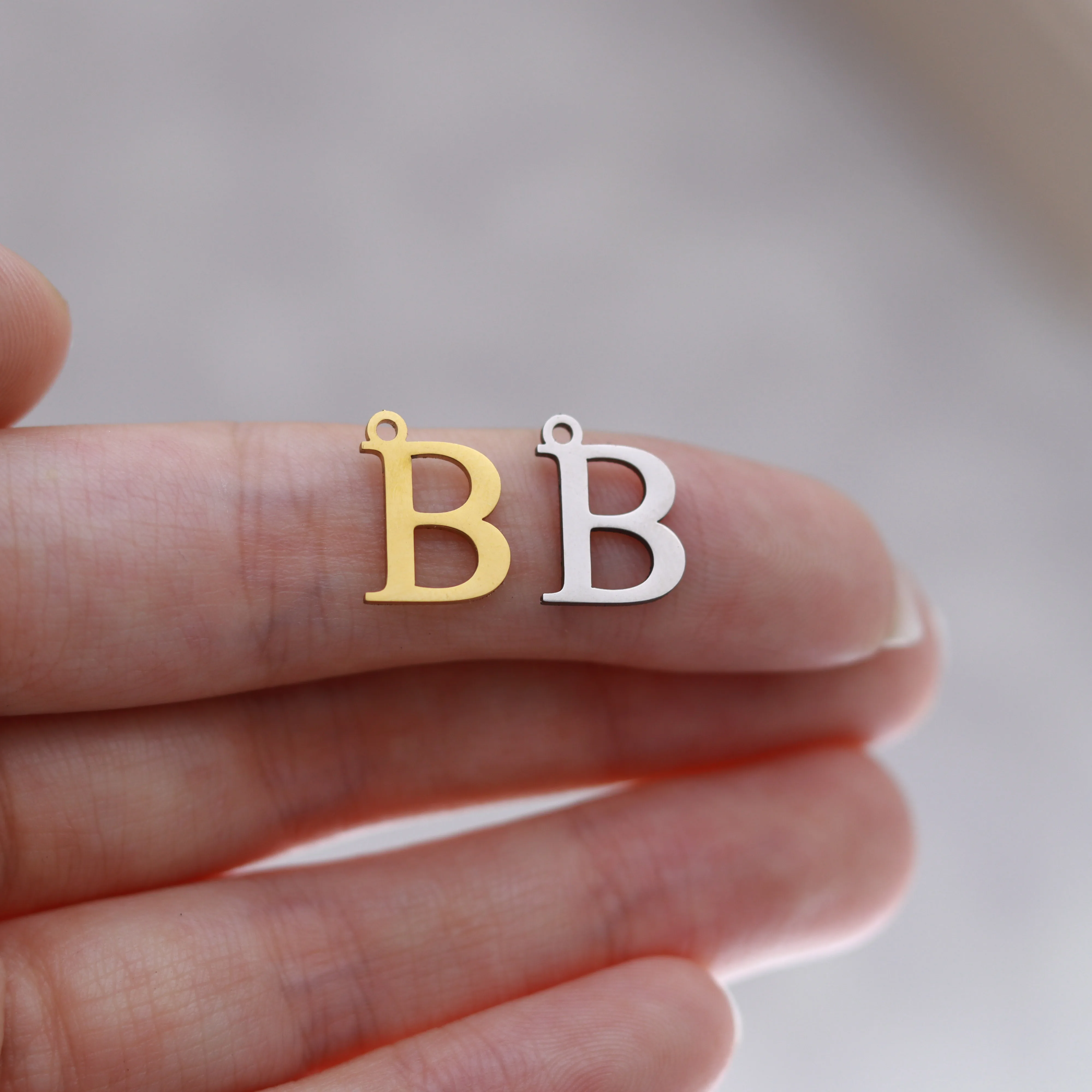 3pcs Classic Mini 26 Initial Letter Charms 316 Stainless Steel Pendant DIY Bracelets Earrings Jewelry Making Alphabet Accessorie view 2