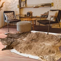 Artificial Cowhide Rugs-Cow Print Rugs With Artificial Non-Slip Backing Animal Skin Rugs Living Room Rugs