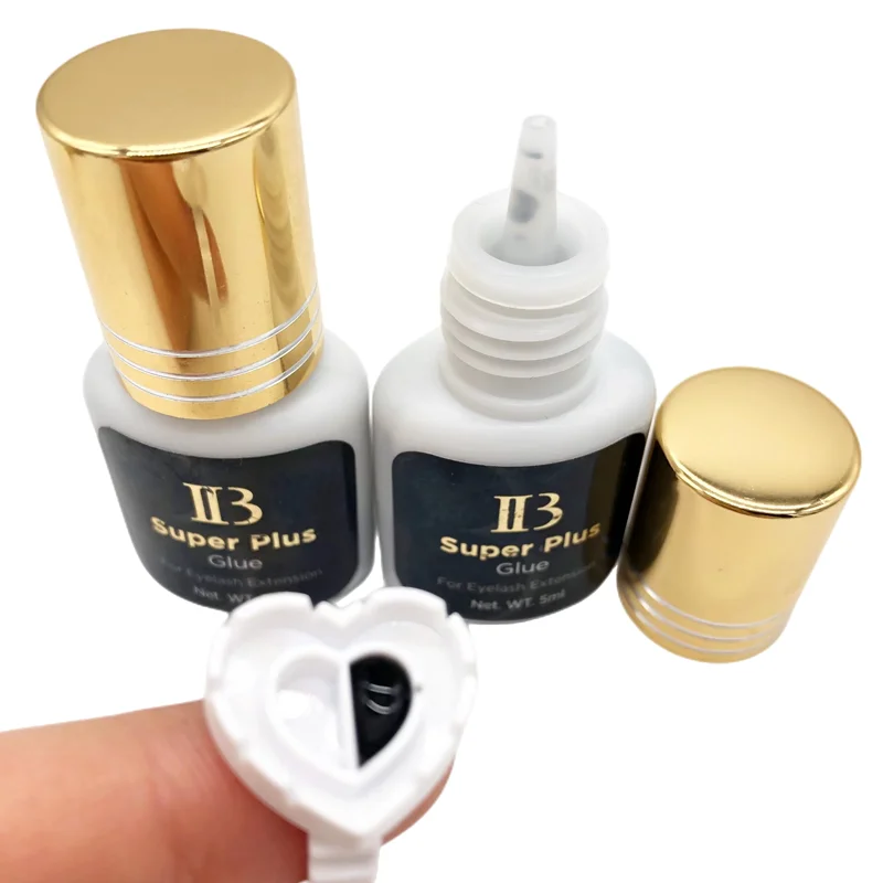 Korea IB Super Plus Lash Glue para extensões de cílios, cola preta, Gold Cap, secagem rápida, original, 1-2 segundos, salão de beleza, 5ml