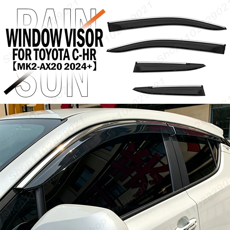 pare-soleil-pour-toyota-chr-c-hr-2024-4-pieces-deflecteur-de-pluie-et-de-soleil-protection-pour-vitres-de-voiture-accessoire-exterieur-auto