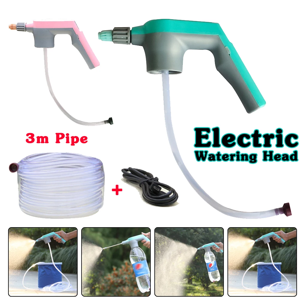 3m Automatic Watering Head High Pressure Air Pump Sprayer Suit for Plants Pump Sprayer Electric Charging Garden Watering Tools