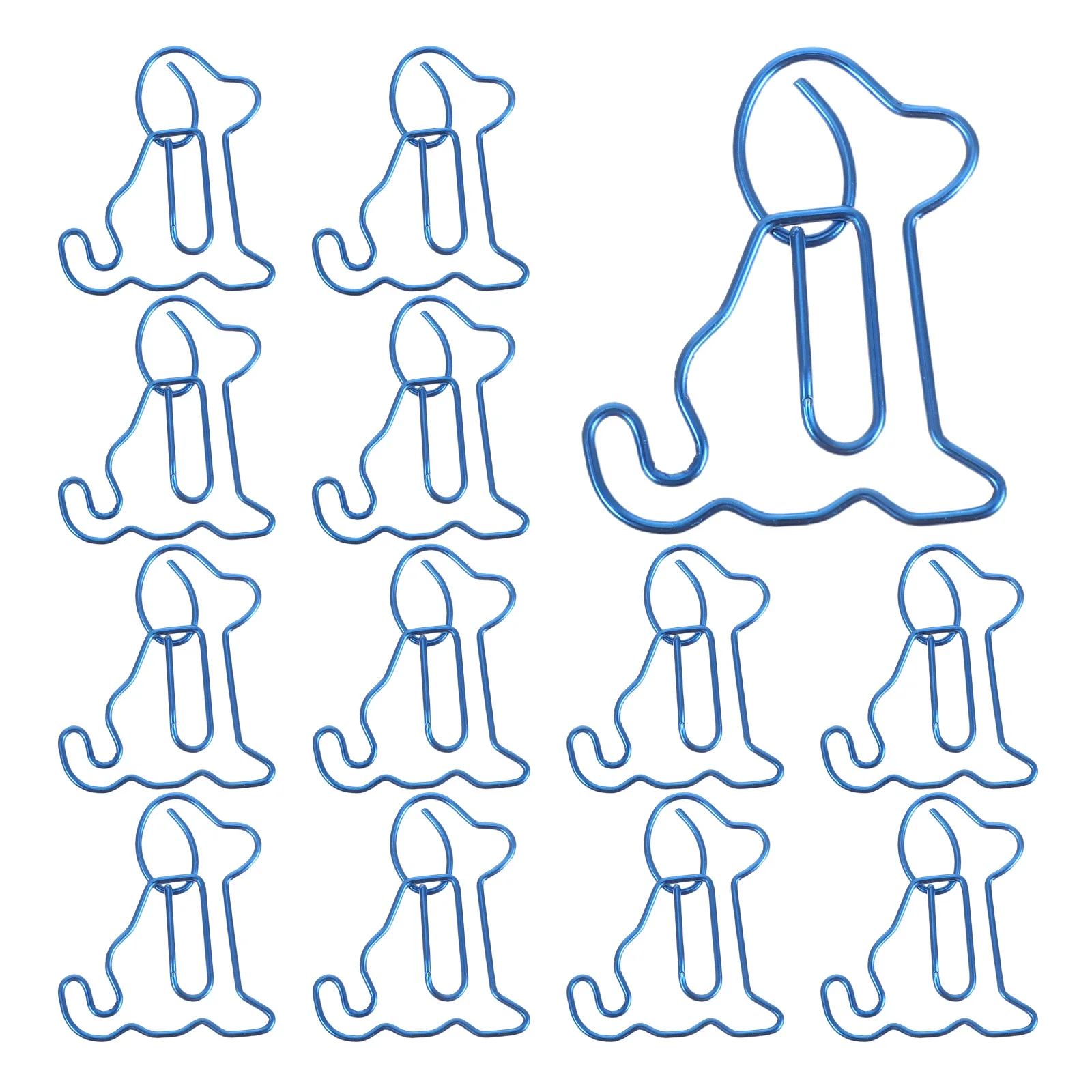 50Pcs Puppy Shaped Paper Clips Decorative Metal Bookmarks Planner Clips for Office School Document Organization