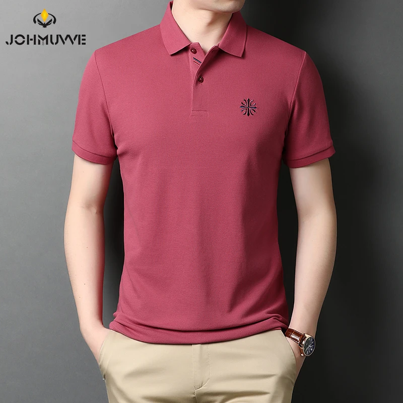 Men\'s Embroidered Casual Fashion Short Sleeved POLO Shirt Summer Comfortable Top