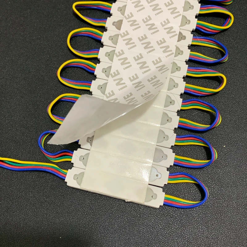 100 pçs/lote SMD 5050 Chip 3 LED Módulo de LED de Injeção 12V Com lente À Prova D' Água IP68 1.5W RGB LED Sinal Shop Sanner Canal Letters