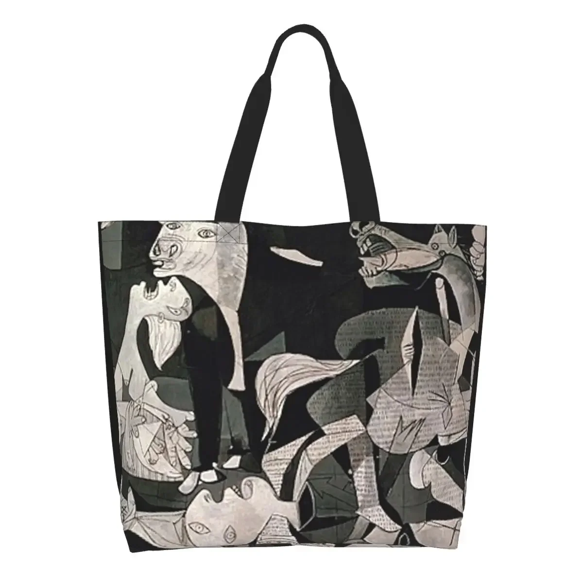 Spain Pablo Picasso Guernica Grocery Shopping Tote Bag Women Cute Canvas Shopper Shoulder Bags Big Capacity Handbag