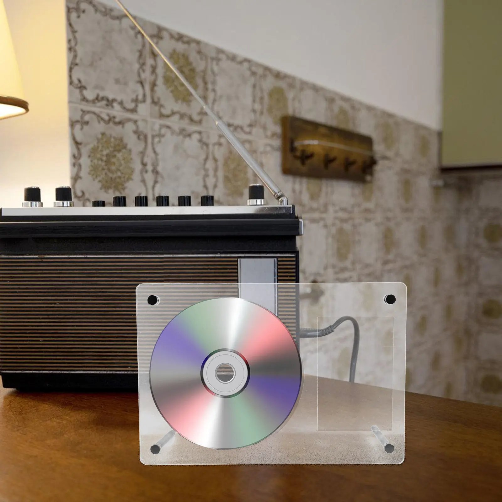 Household Acrylic Cd Stand Rack Lightweight Decorative Dvd Display Rack for Home Photo Artwork Decoration Cd Card Holder