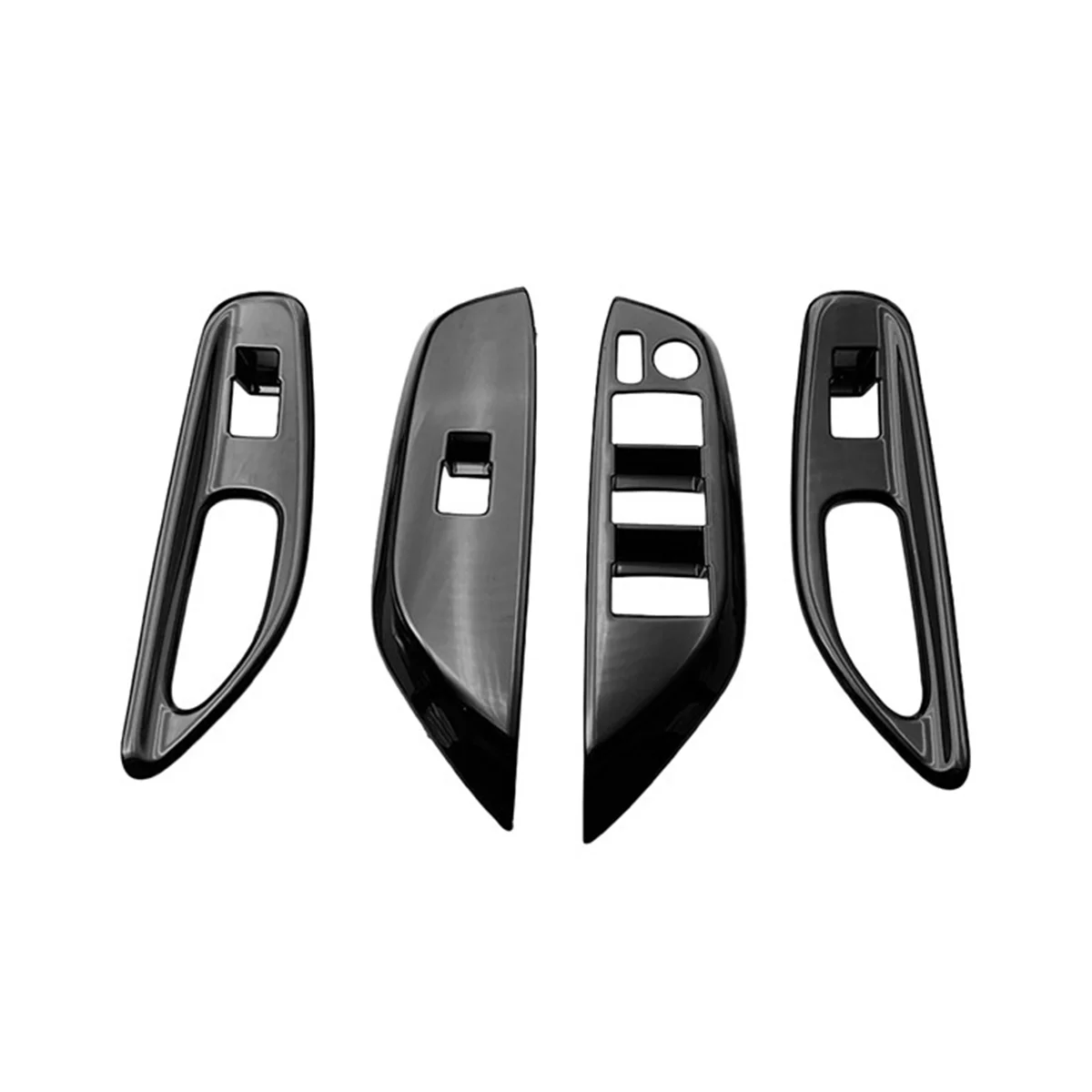 Car Glossy Black Window Gl  Lift Button Trim Switch Cover Door Armrest Panel for Toyota YARiS Cross 2020-2023 LHD