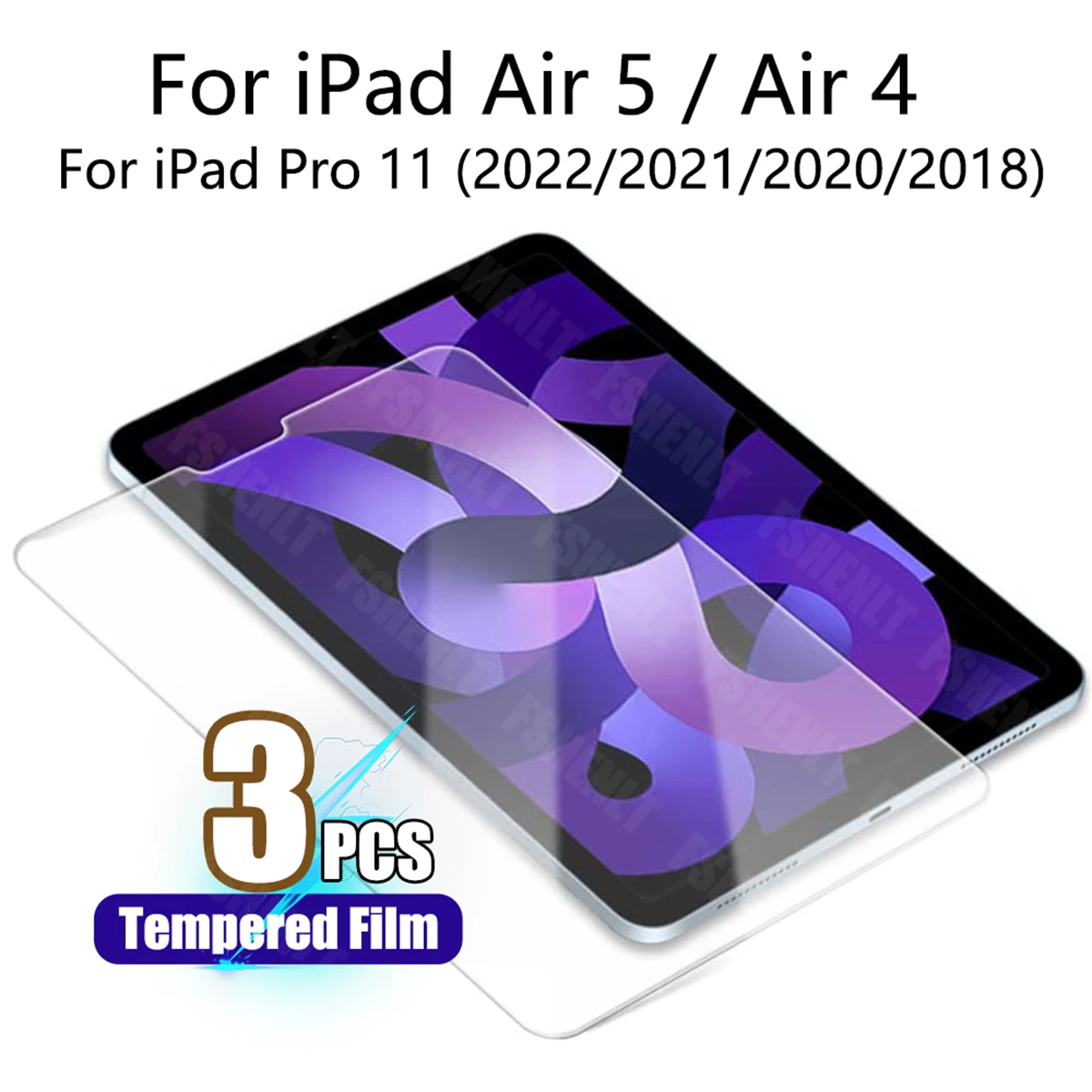 

For iPad Air 5th 4th 10.9 inch Screen Protector Tempered Glass Film for iPad Pro 11 4th 2022/ 3rd 2021/ 2nd 2020/ 1st 2018 11"