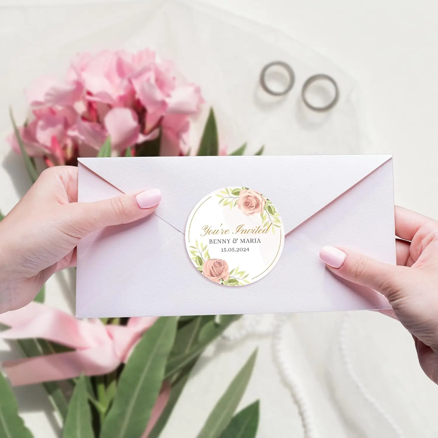 ملصقات مخصصة مقاومة للماء ملصقات شخصية مستديرة ملصقات شعار مخصص لحفلات الزفاف وأعياد الميلاد، تغليف هدايا شعار الشركة #2