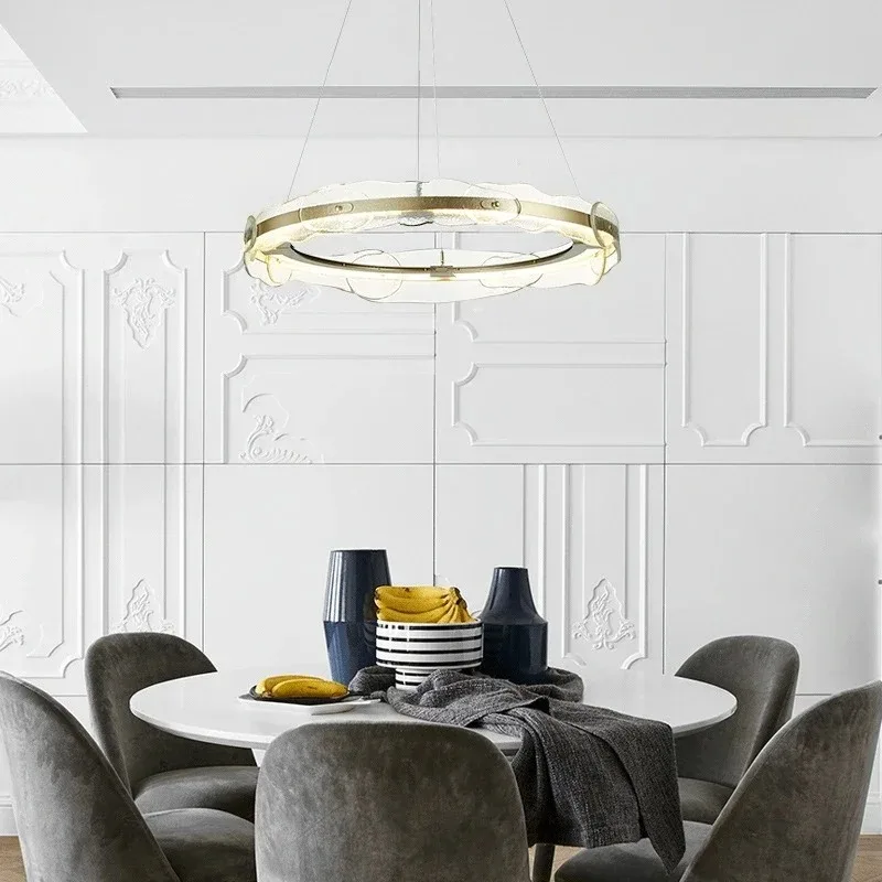 Modern European Electroplated Glass Linear Pendant Light, Hanging Lamp for Kitchen